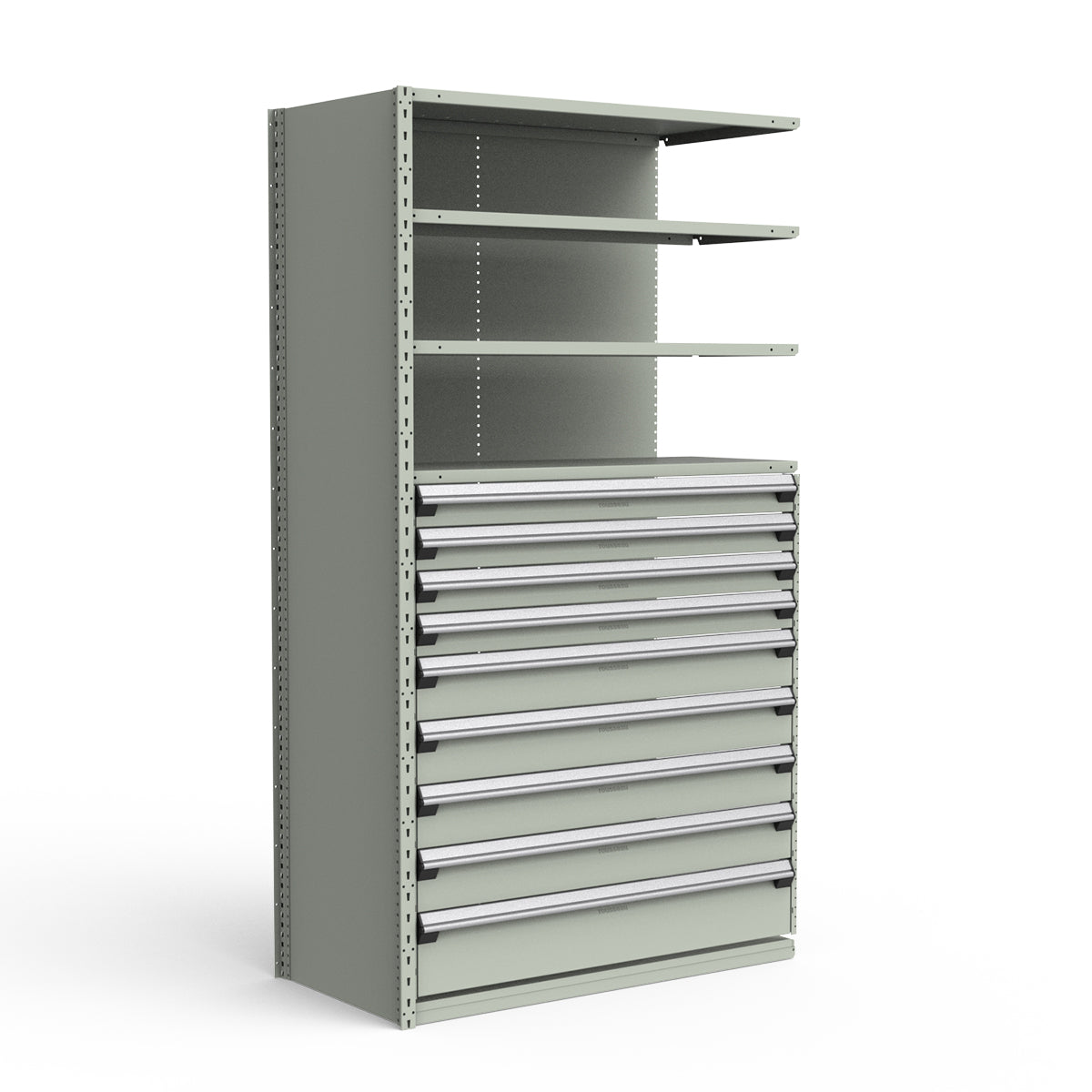 Shelving with Drawers - 48"H Drawer Bank - 9 drawers (Add-On)