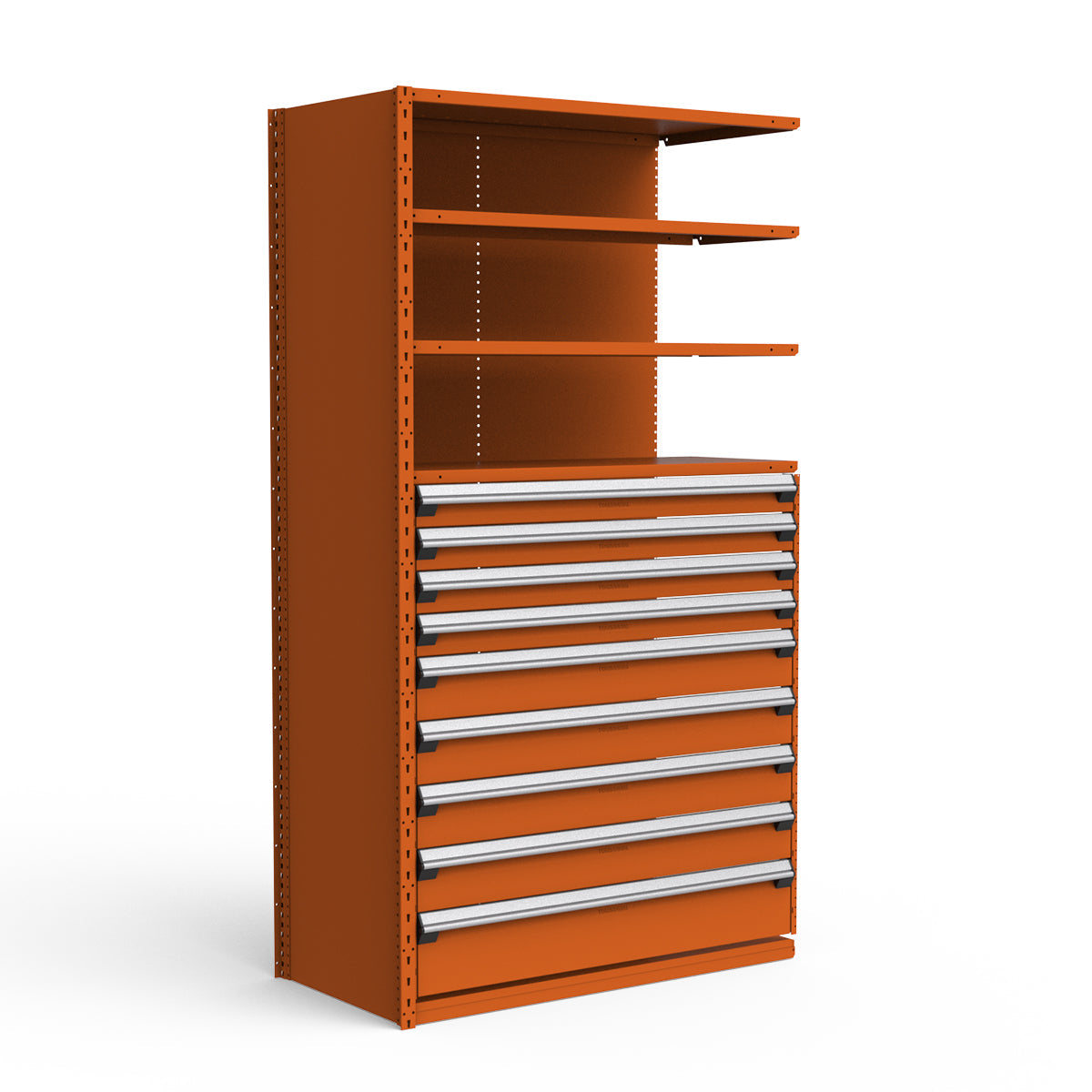 Shelving with Drawers - 48"H Drawer Bank - 9 drawers (Add-On)