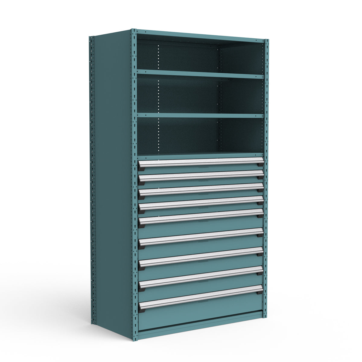 Shelving with Drawers - 48"H Drawer Bank - 9 drawers (Starter)
