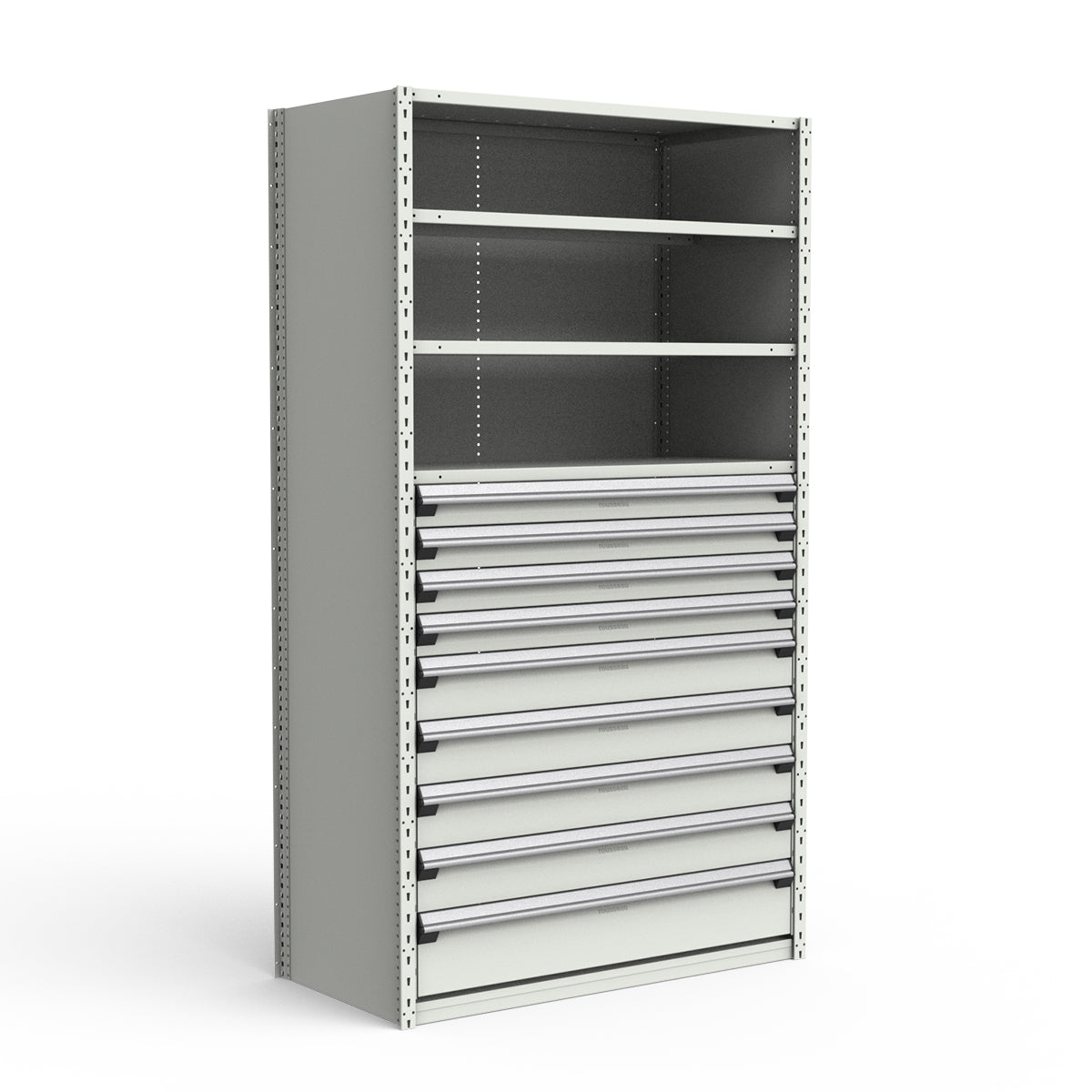 Shelving with Drawers - 48"H Drawer Bank - 9 drawers (Starter)