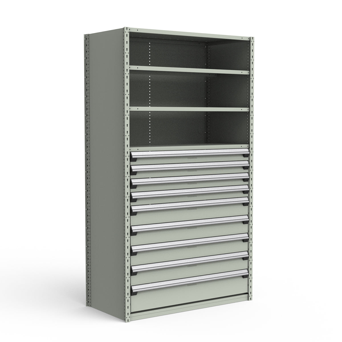 Shelving with Drawers - 48"H Drawer Bank - 9 drawers (Starter)