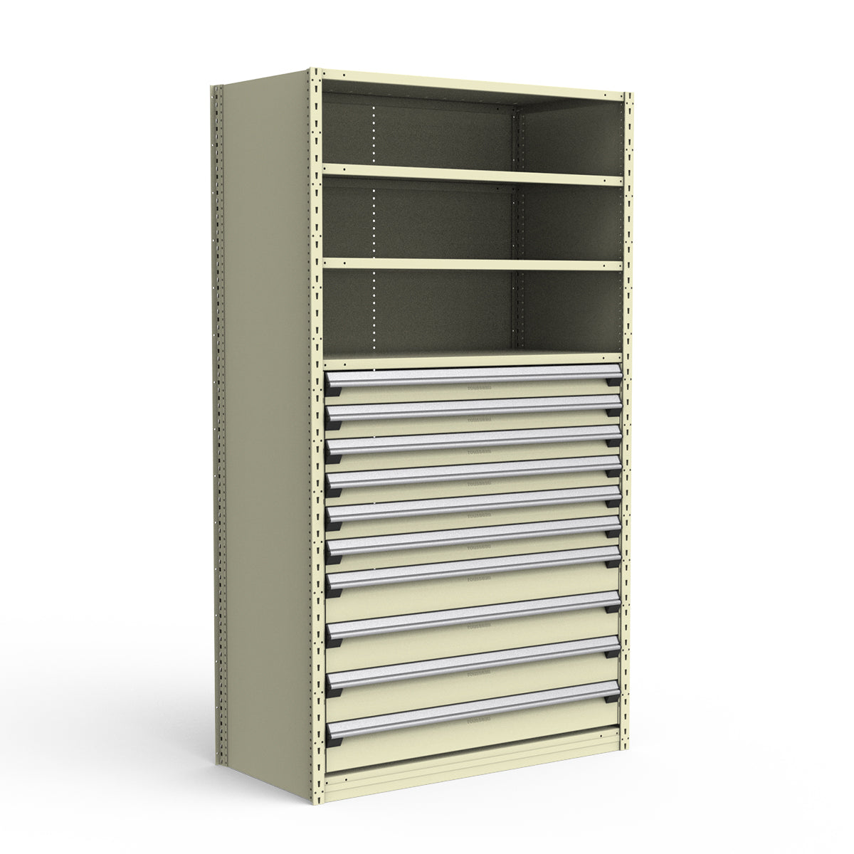 Shelving with Drawers - 48"H Drawer Bank - 10 drawers (Starter)