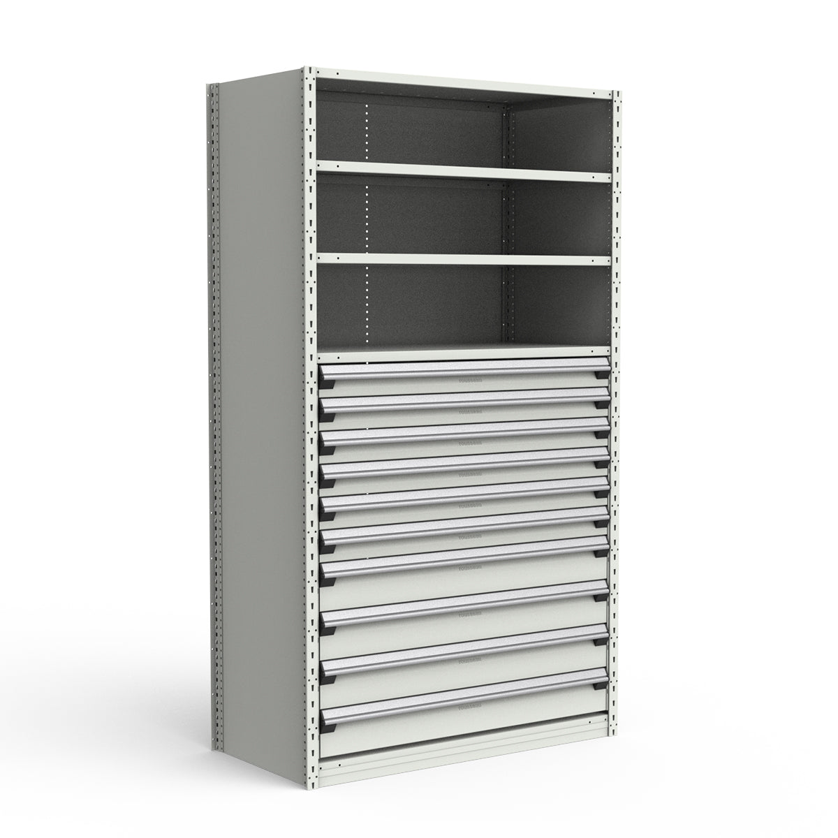 Shelving with Drawers - 48"H Drawer Bank - 10 drawers (Starter)