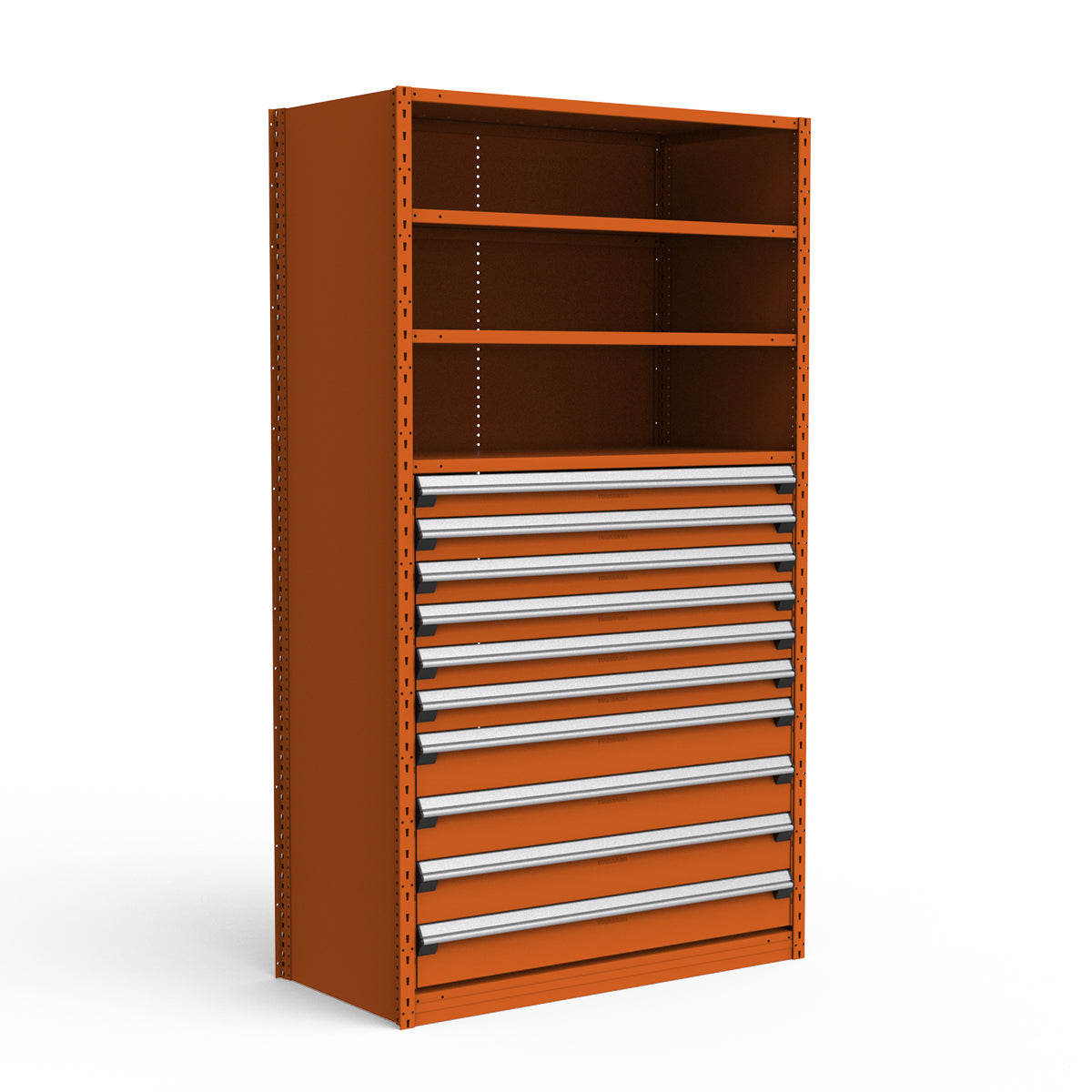Shelving with Drawers - 48"H Drawer Bank - 10 drawers (Starter)