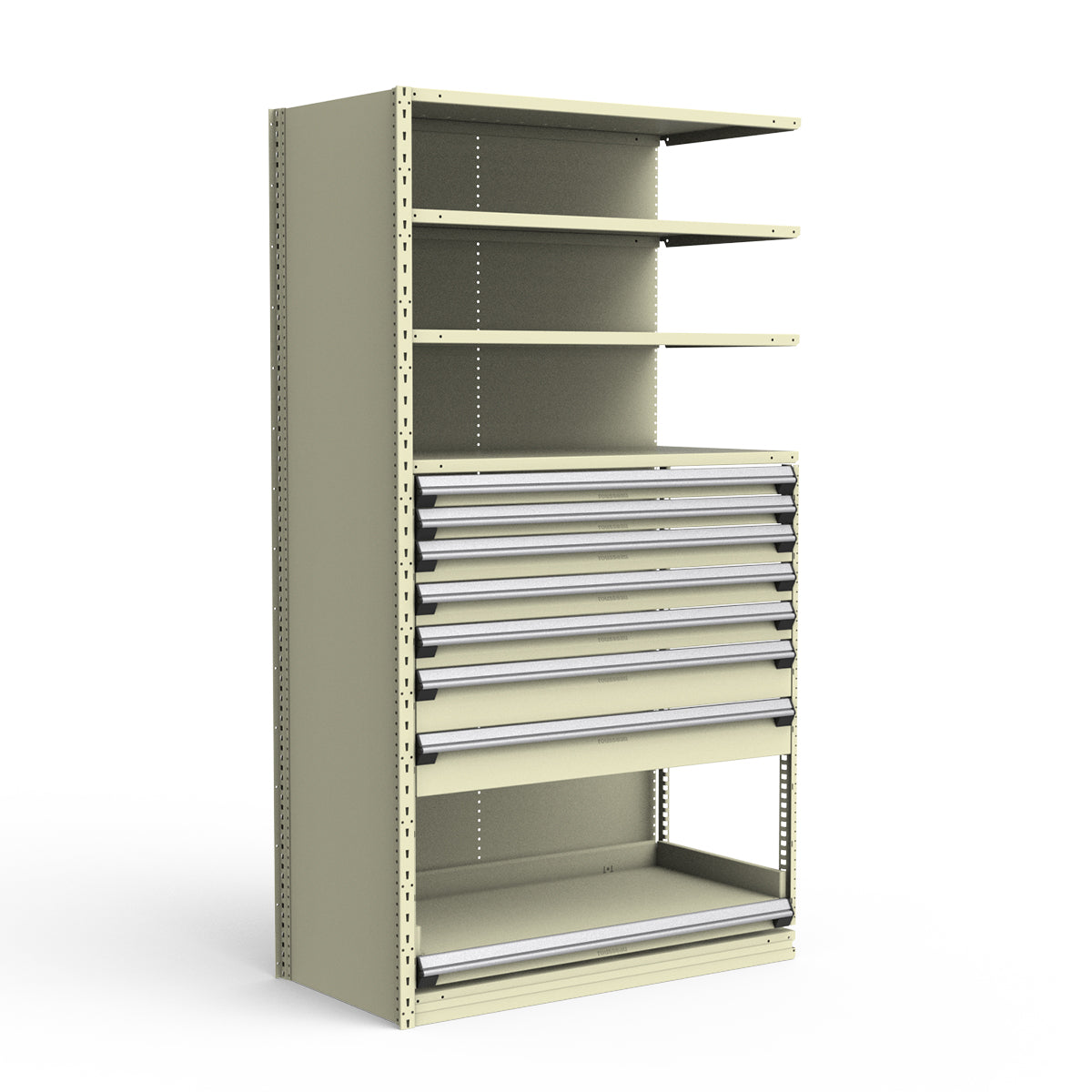Shelving with Drawers - 48"H Drawer Bank - 7 drawers (Add-On)