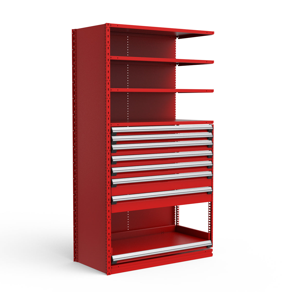 Shelving with Drawers - 48"H Drawer Bank - 7 drawers (Add-On)