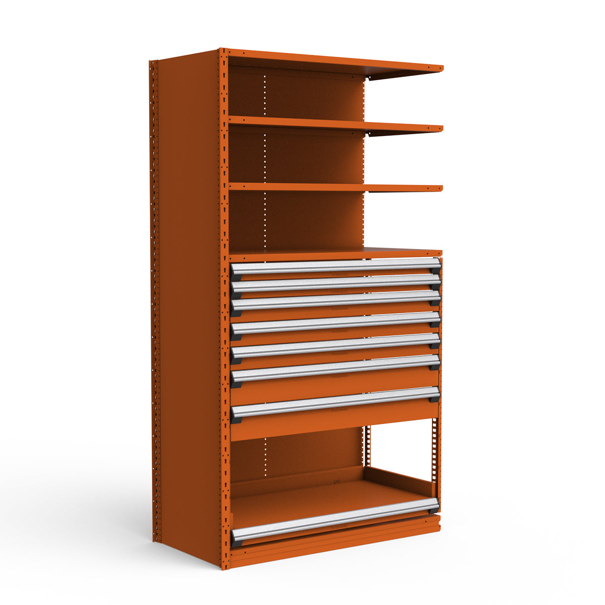 Shelving with Drawers - 48"H Drawer Bank - 7 drawers (Add-On)