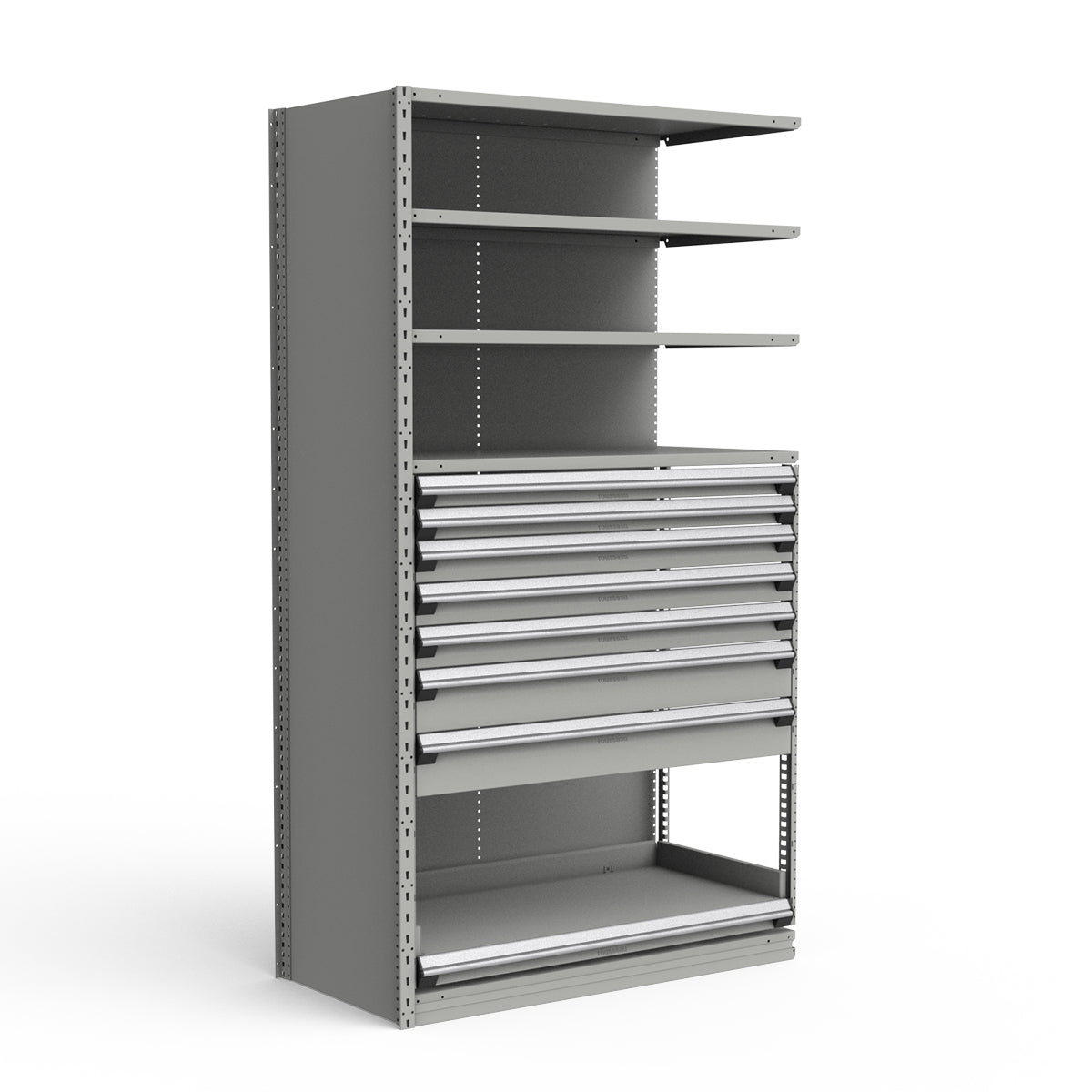 Shelving with Drawers - 48"H Drawer Bank - 7 drawers (Add-On)