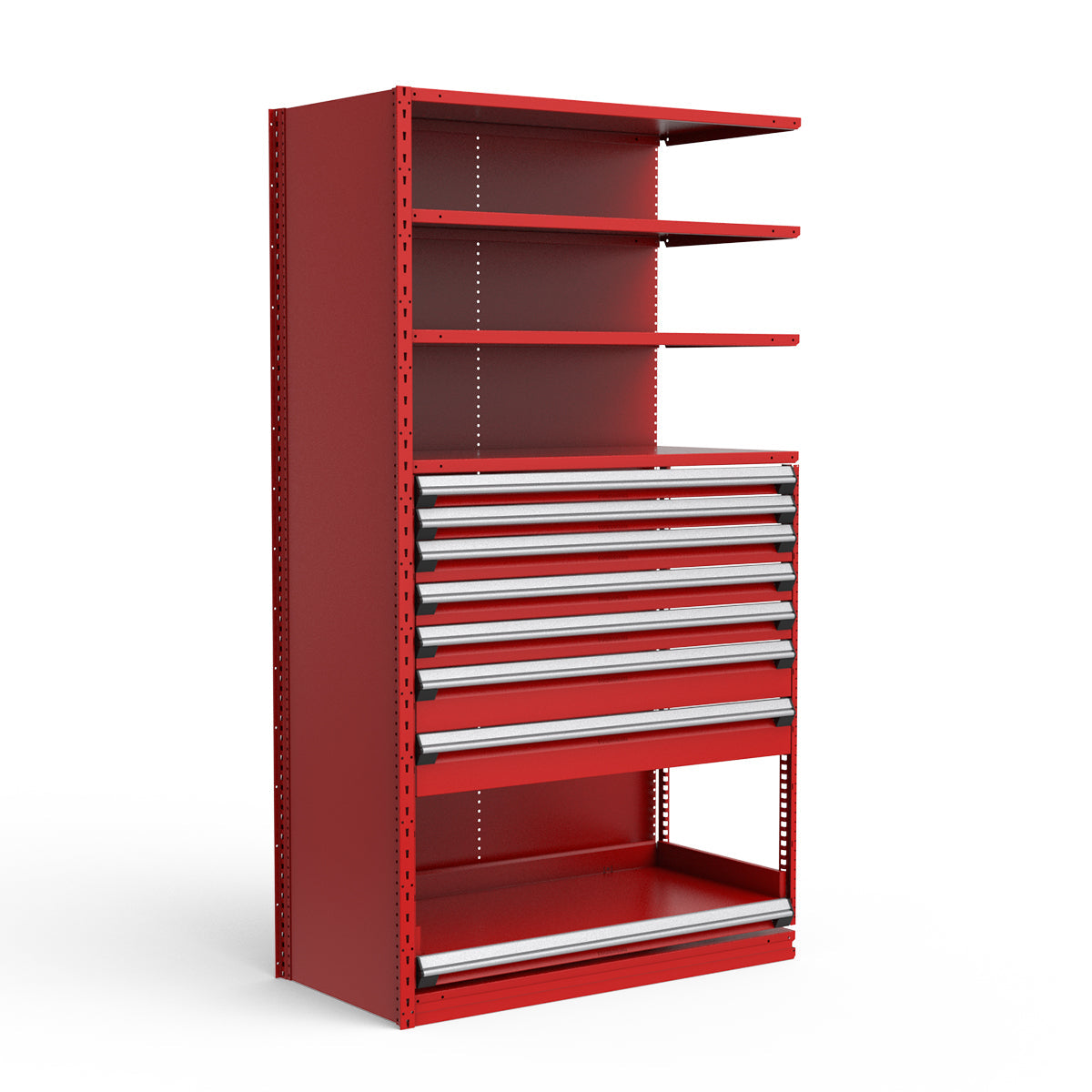 Shelving with Drawers - 48"H Drawer Bank - 7 drawers (Add-On)
