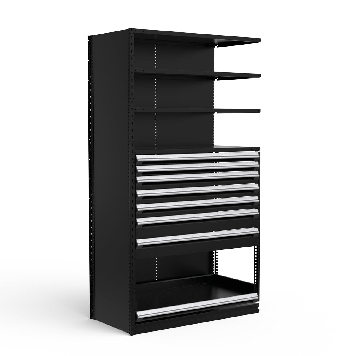 Shelving with Drawers - 48"H Drawer Bank - 7 drawers (Add-On)