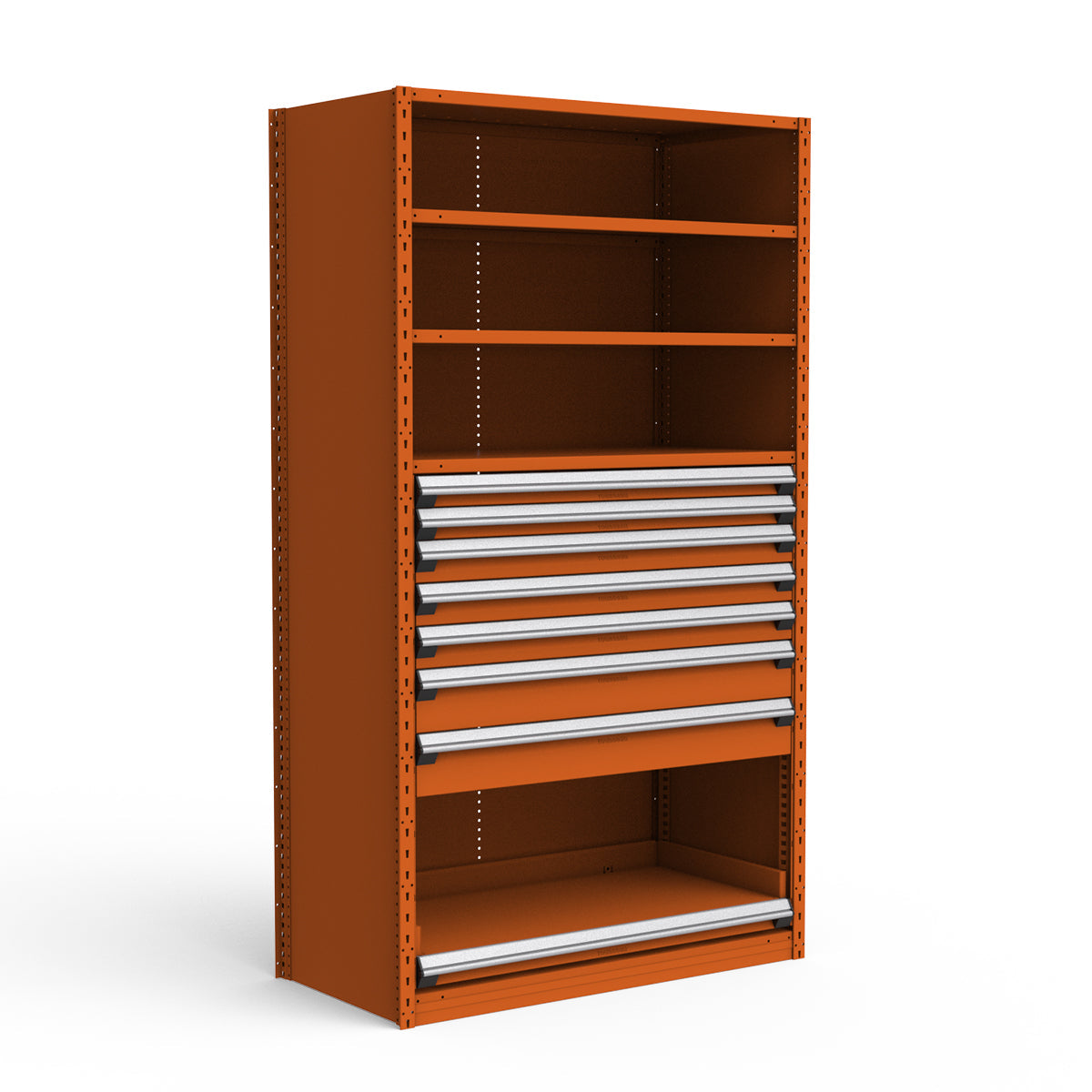 Shelving with Drawers - 48"H Drawer Bank - 7 drawers (Starter)