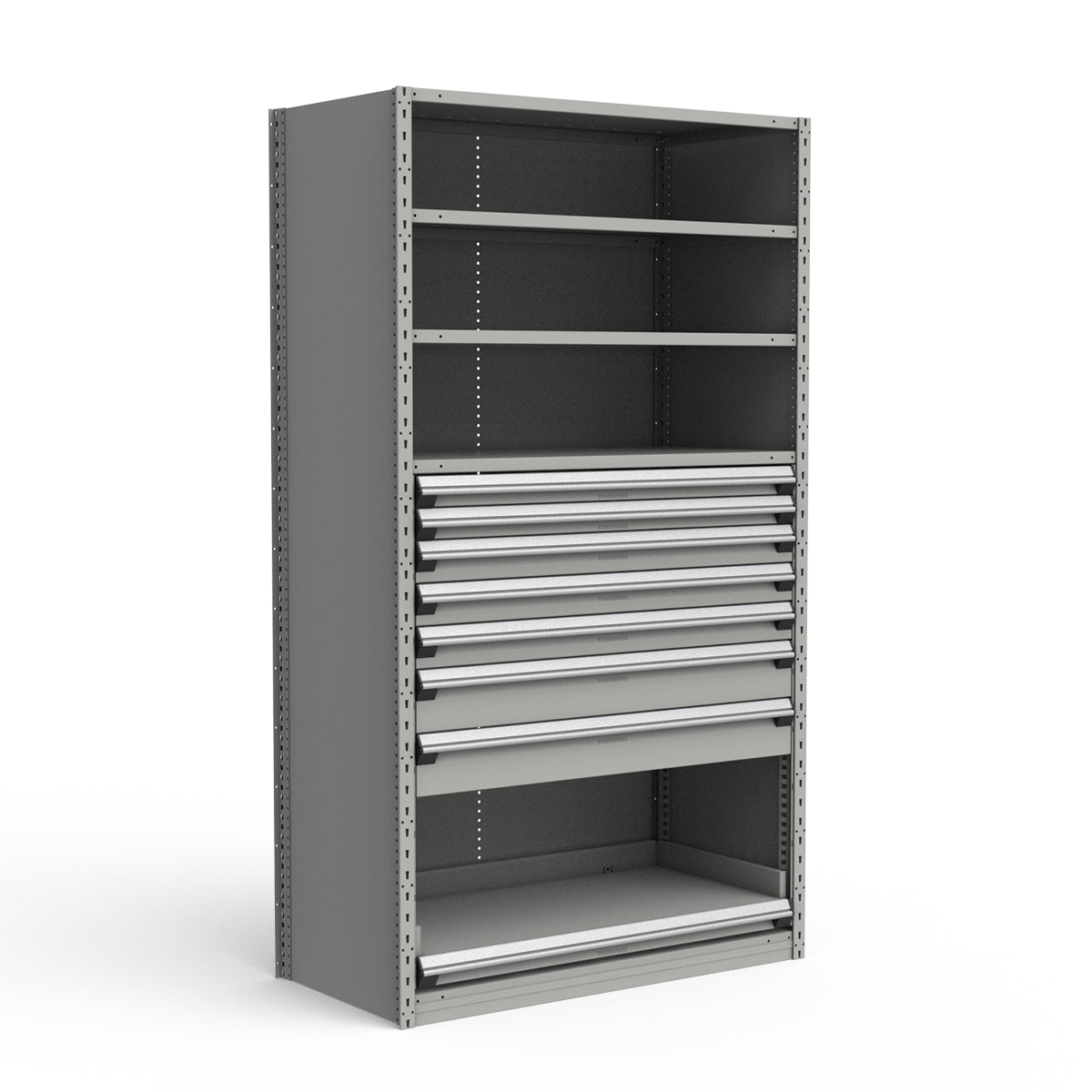 Shelving with Drawers - 48"H Drawer Bank - 7 drawers (Starter)