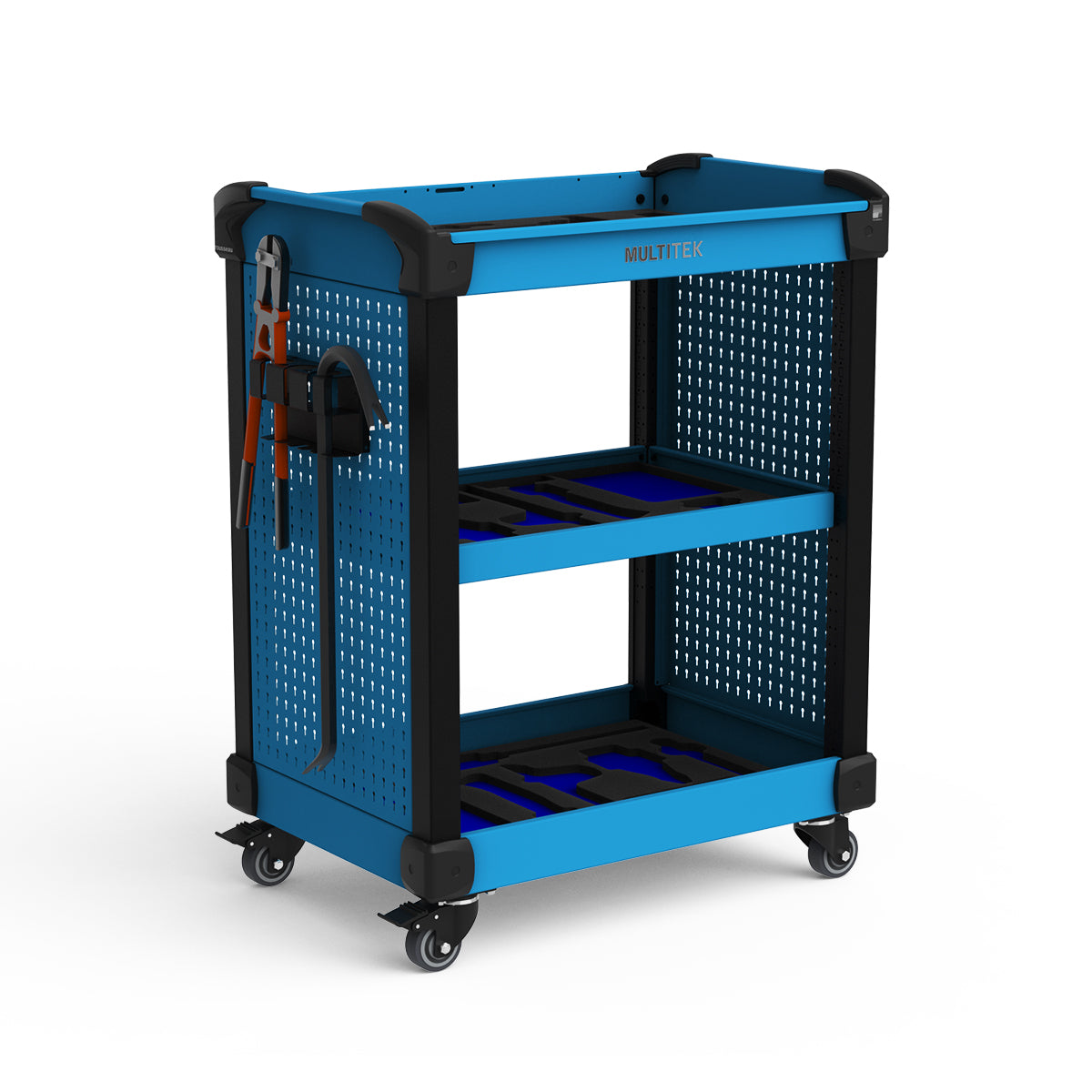 Service Cart - 31"W X 21"D X 40"H - side utility panels & tool foam