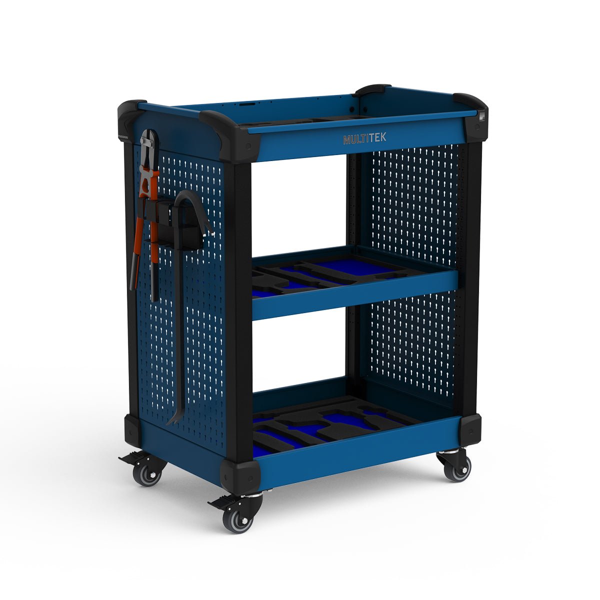 Service Cart - 31"W X 21"D X 40"H - side utility panels & tool foam