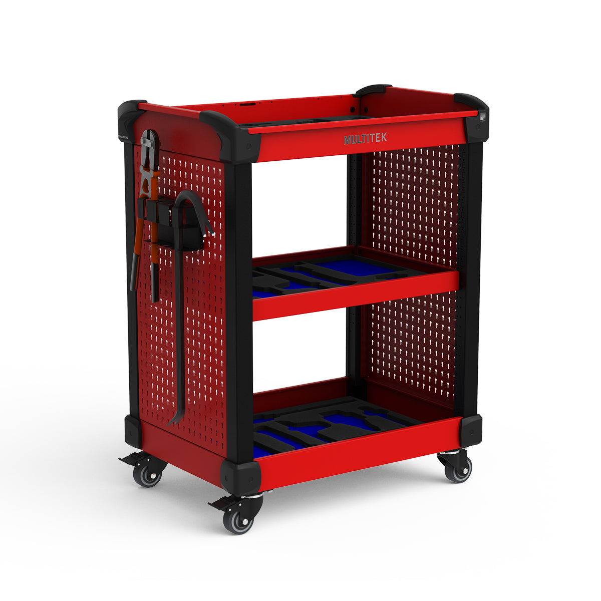 Service Cart - 31"W X 21"D X 40"H - side utility panels & tool foam