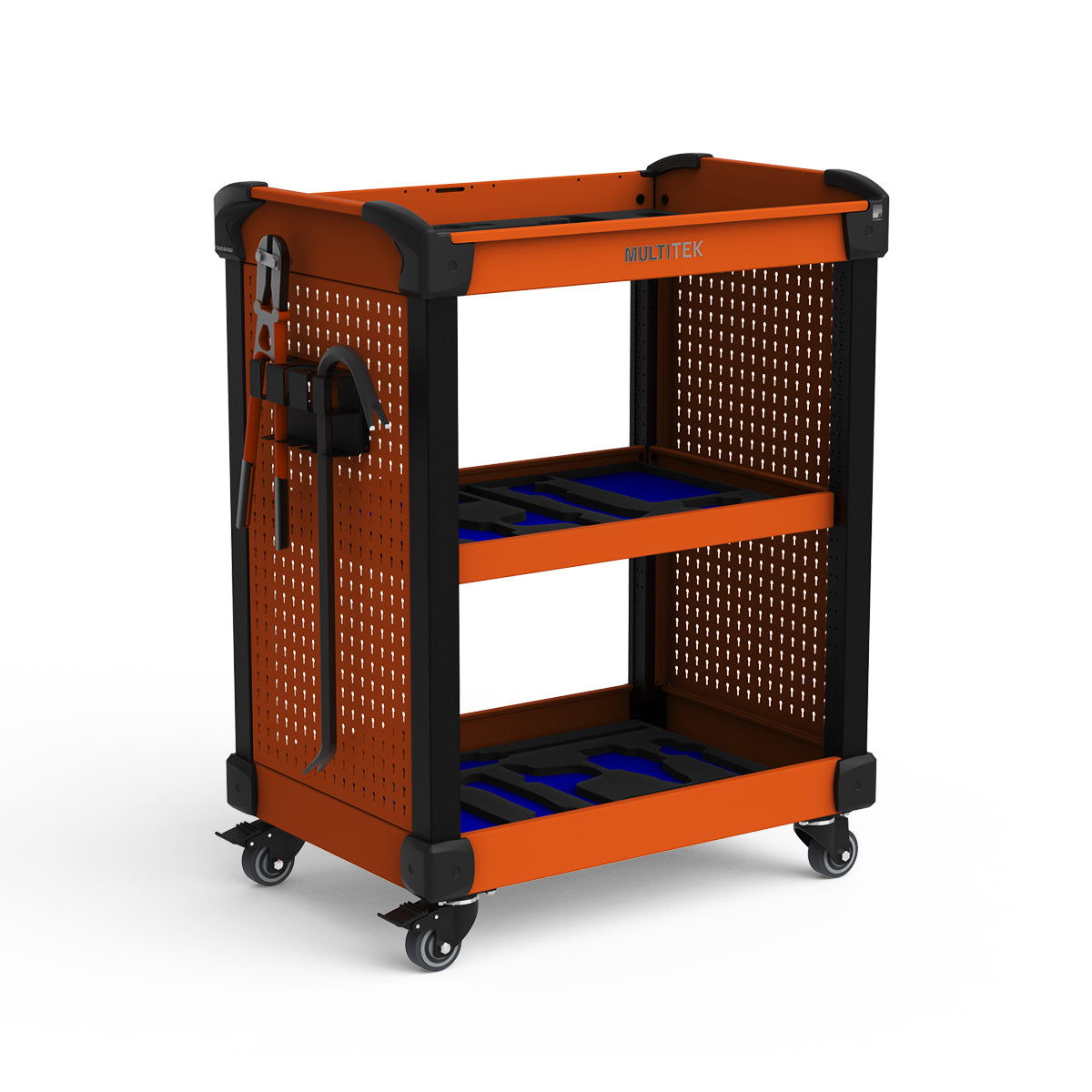 Service Cart - 31"W X 21"D X 40"H - side utility panels & tool foam