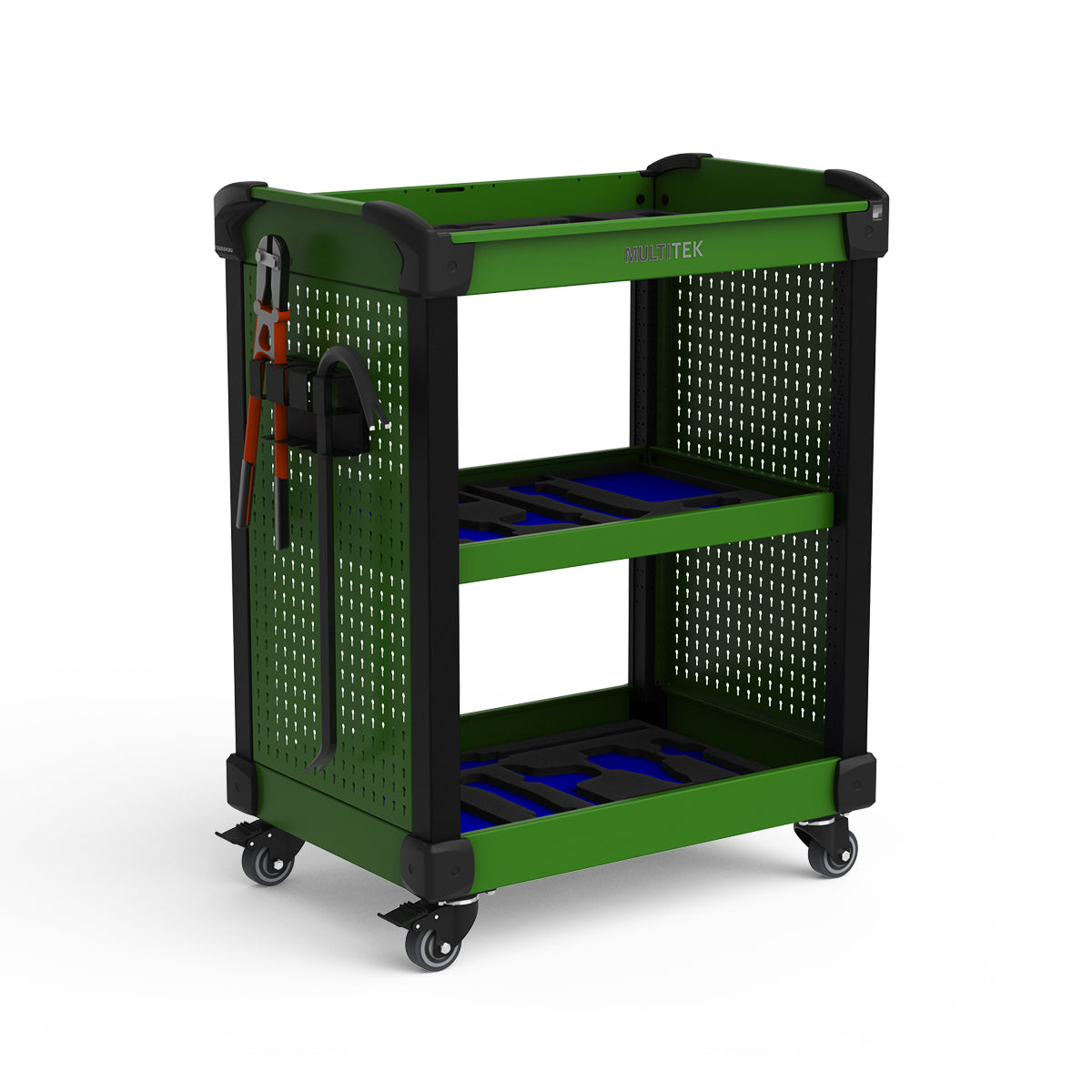 Service Cart - 31"W X 21"D X 40"H - side utility panels & tool foam