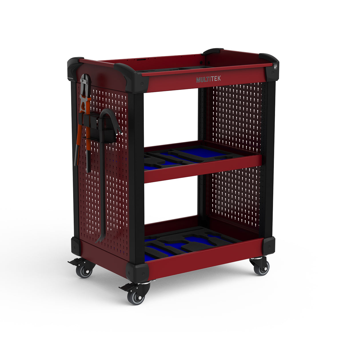 Service Cart - 31"W X 21"D X 40"H - side utility panels & tool foam
