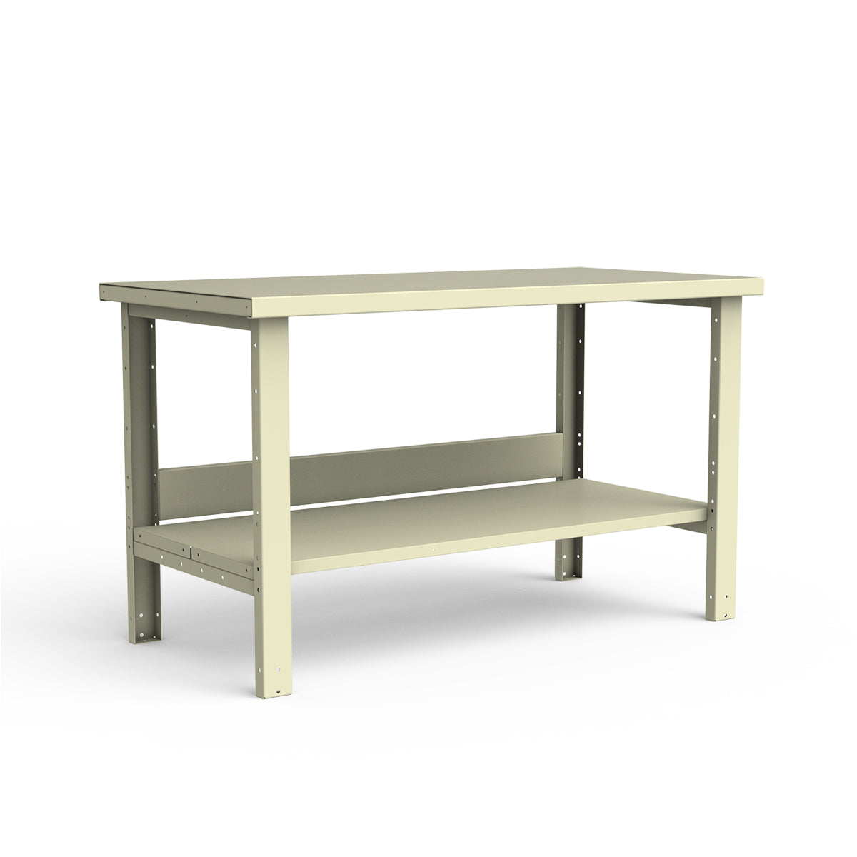 Stationary Workbench - 60"W x 30"D x 34"H - Painted Steel Top