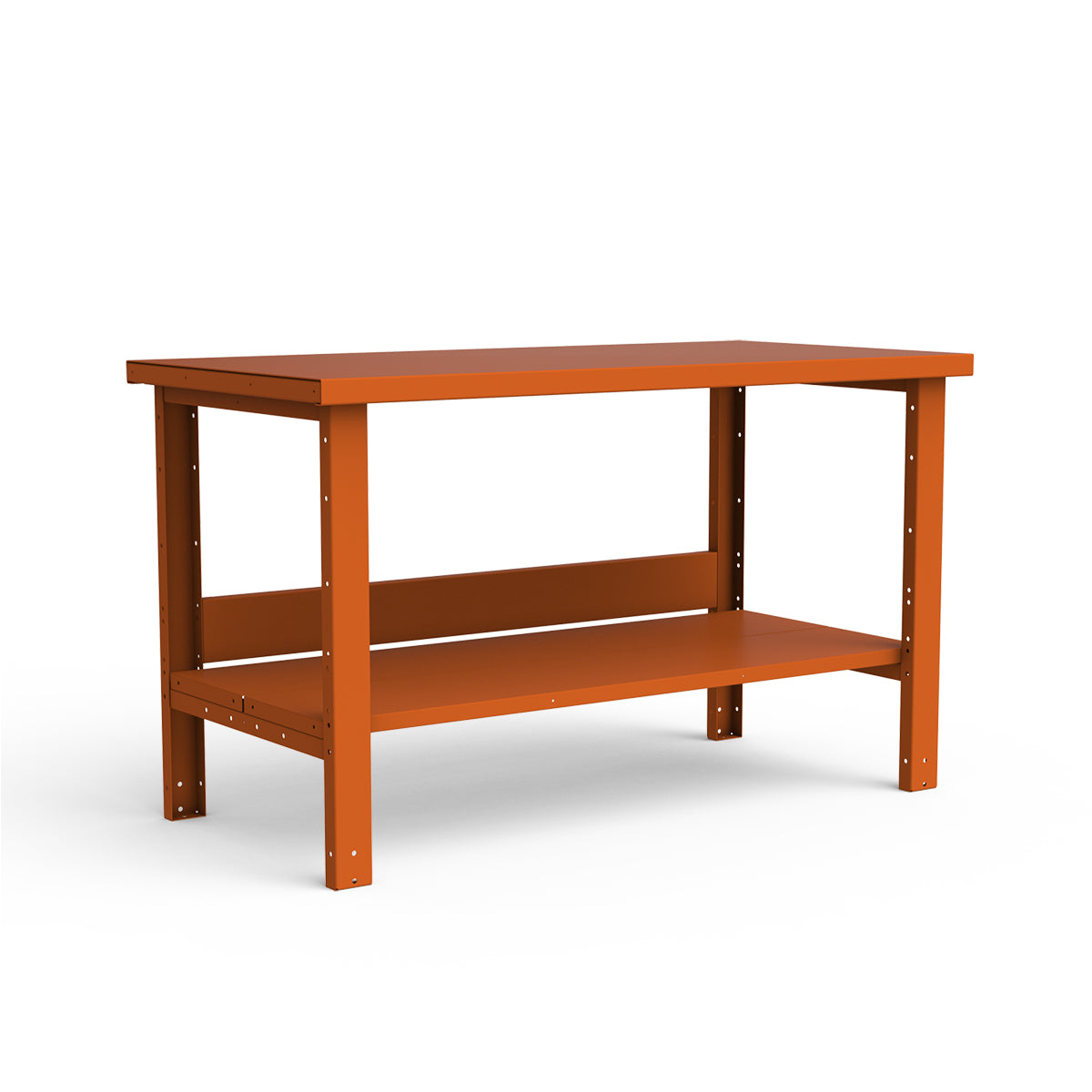 Stationary Workbench - 60"W x 30"D x 34"H - Painted Steel Top
