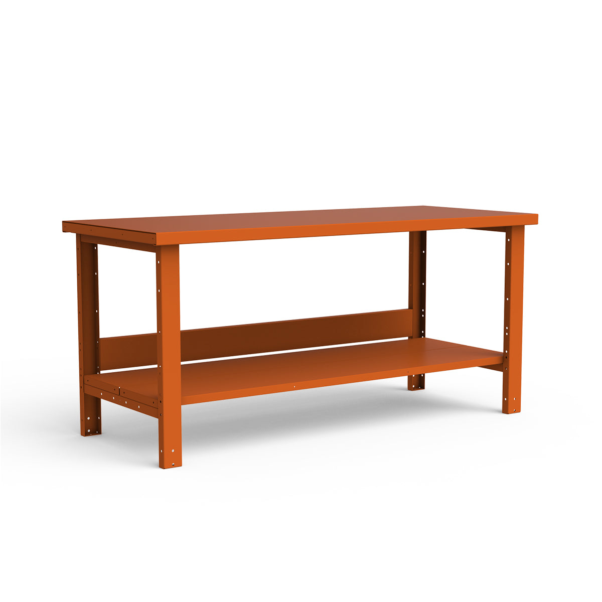 Stationary Workbench - 72"W x 30"D x 34"H - Painted Steel Top