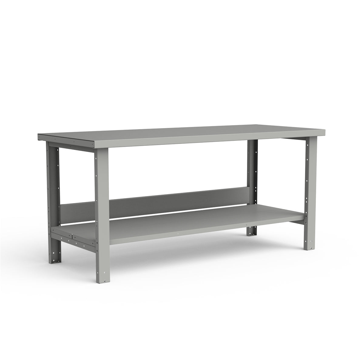 Stationary Workbench - 72"W x 30"D x 34"H - Painted Steel Top