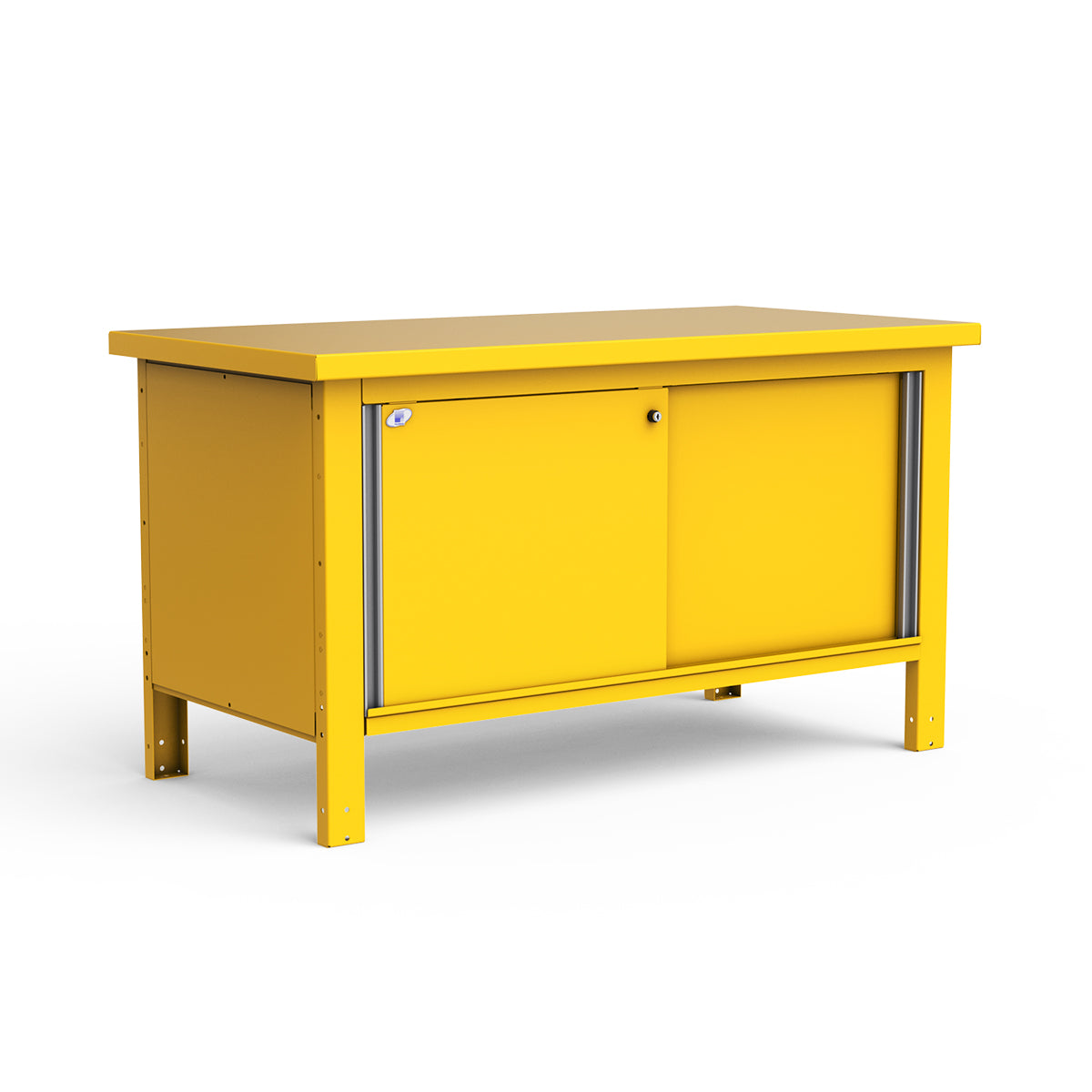 Stationary Workbench - 60"W x 30"D x 34"H - Painted Steel Top
