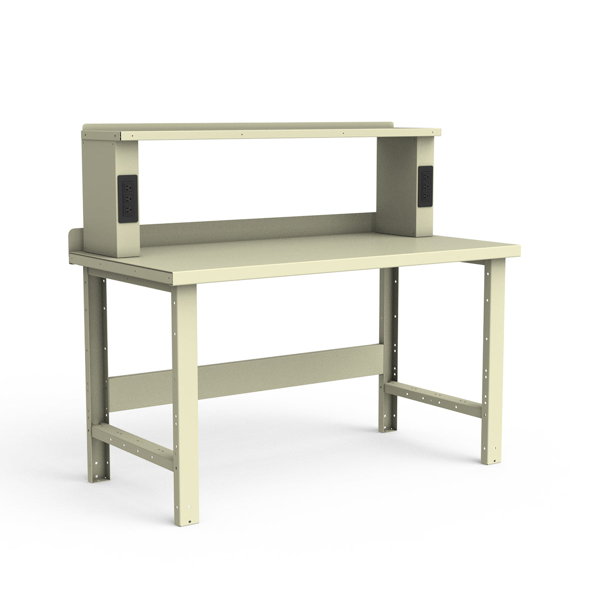 Stationary Workbench - 60"W x 30"D x 34"H - Painted Steel Top