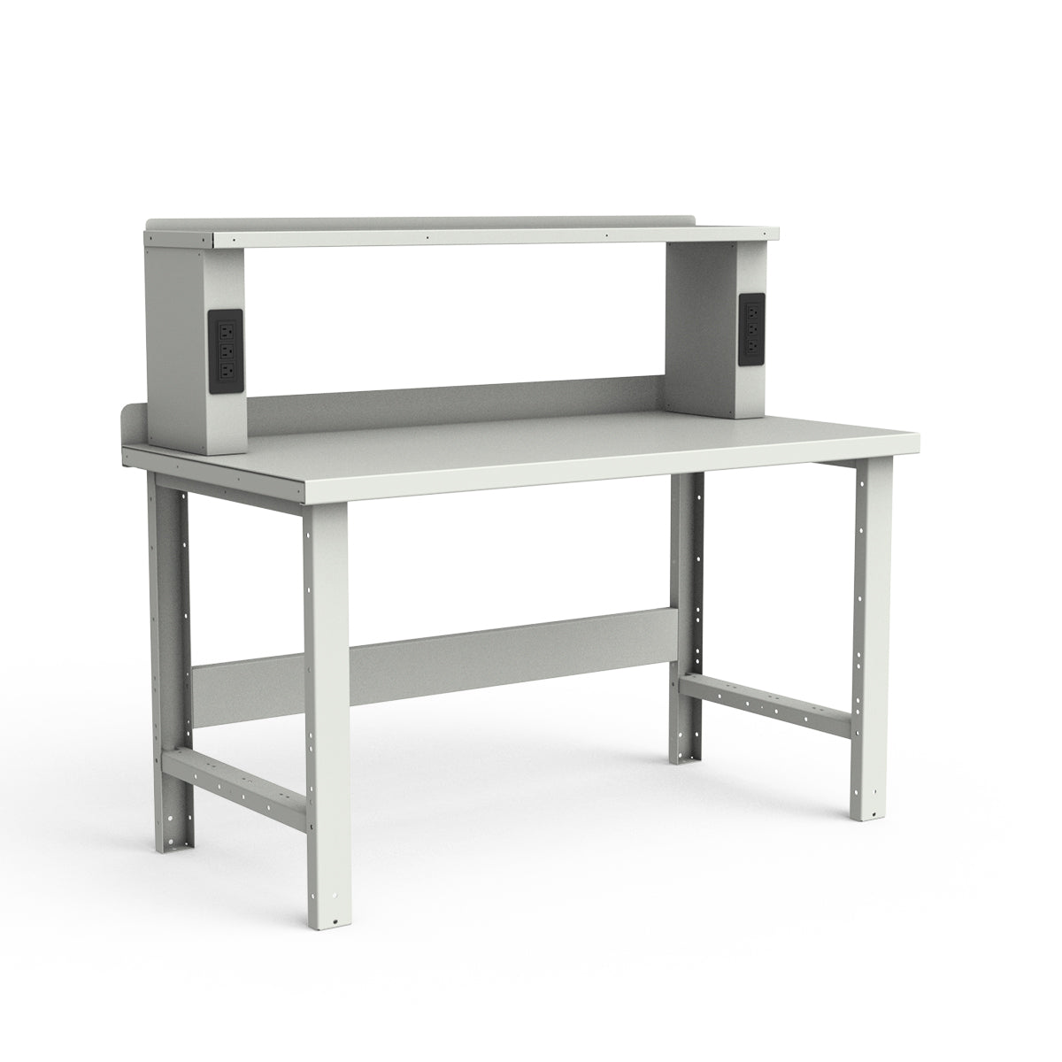 Stationary Workbench - 60"W x 30"D x 34"H - Painted Steel Top