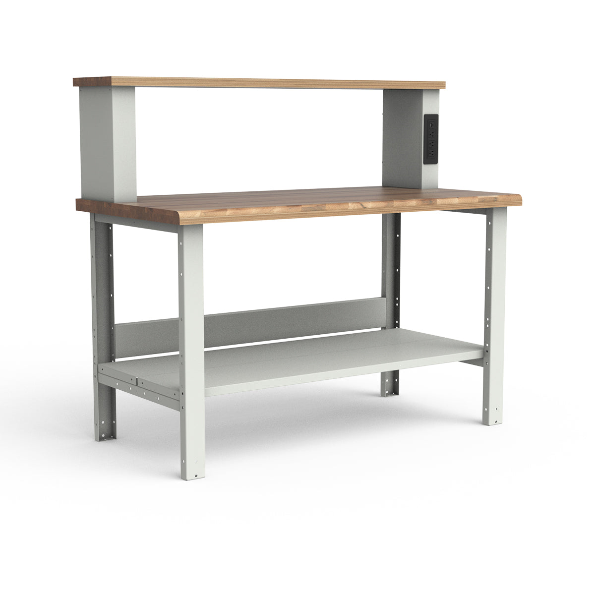 Stationary Workbench - 60"W x 30"D x 36"H - Laminated Wood Top