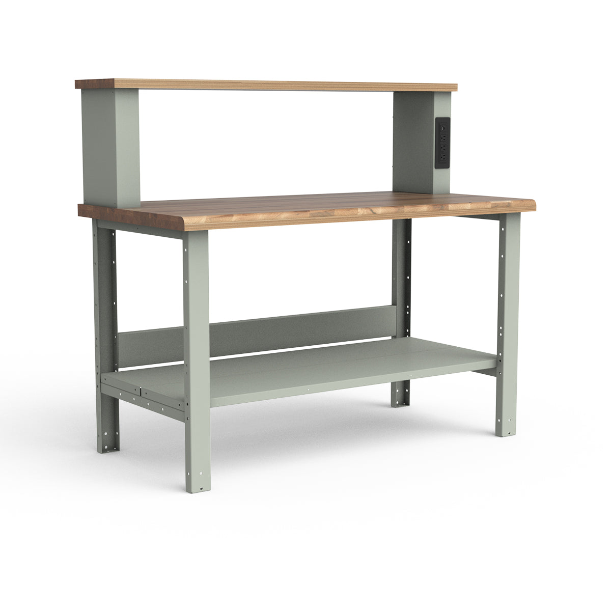 Stationary Workbench - 60"W x 30"D x 36"H - Laminated Wood Top