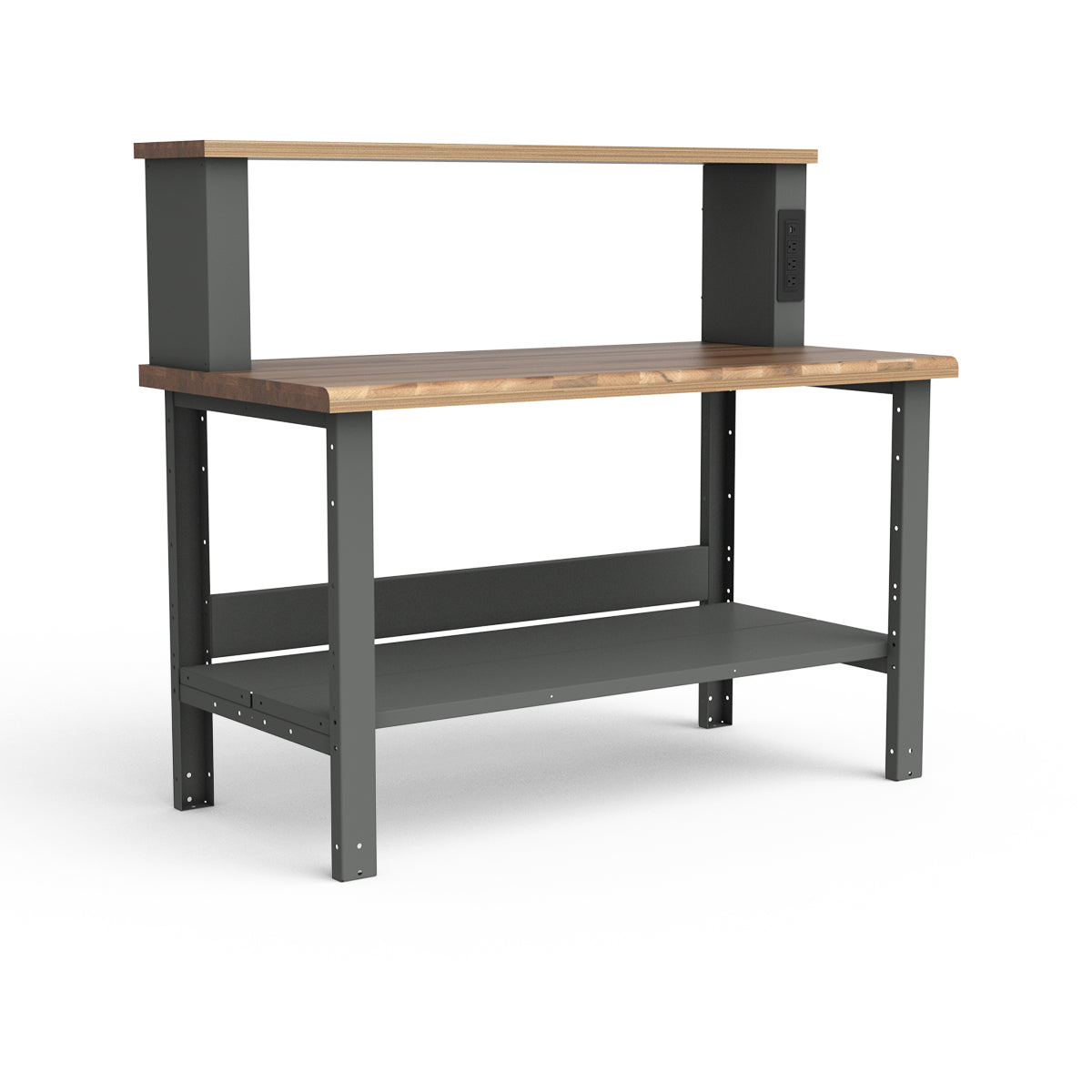 Stationary Workbench - 60"W x 30"D x 36"H - Laminated Wood Top