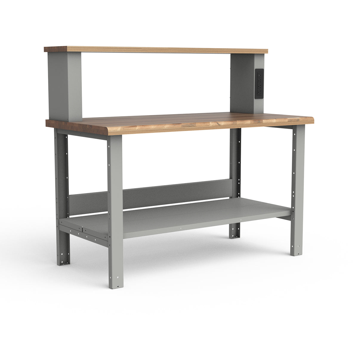 Stationary Workbench - 60"W x 30"D x 36"H - Laminated Wood Top