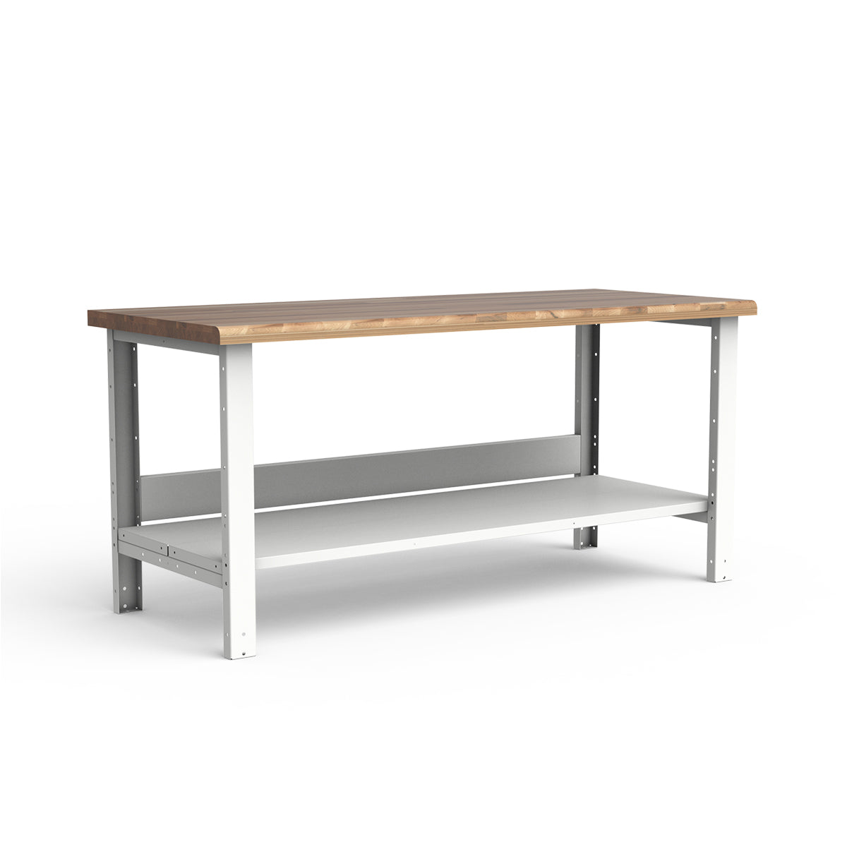 Stationary Workbench - 72"W x 30"D x 34"H - Laminated Wood Top