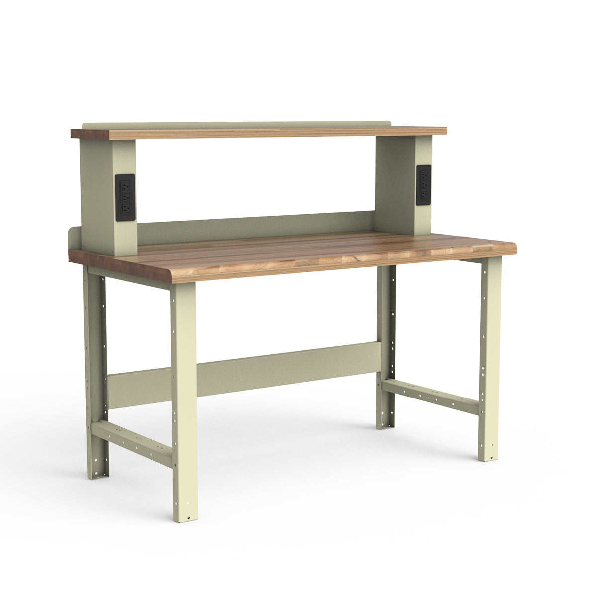Stationary Workbench - 60"W x 30"D x 34"H - Laminated Wood Top
