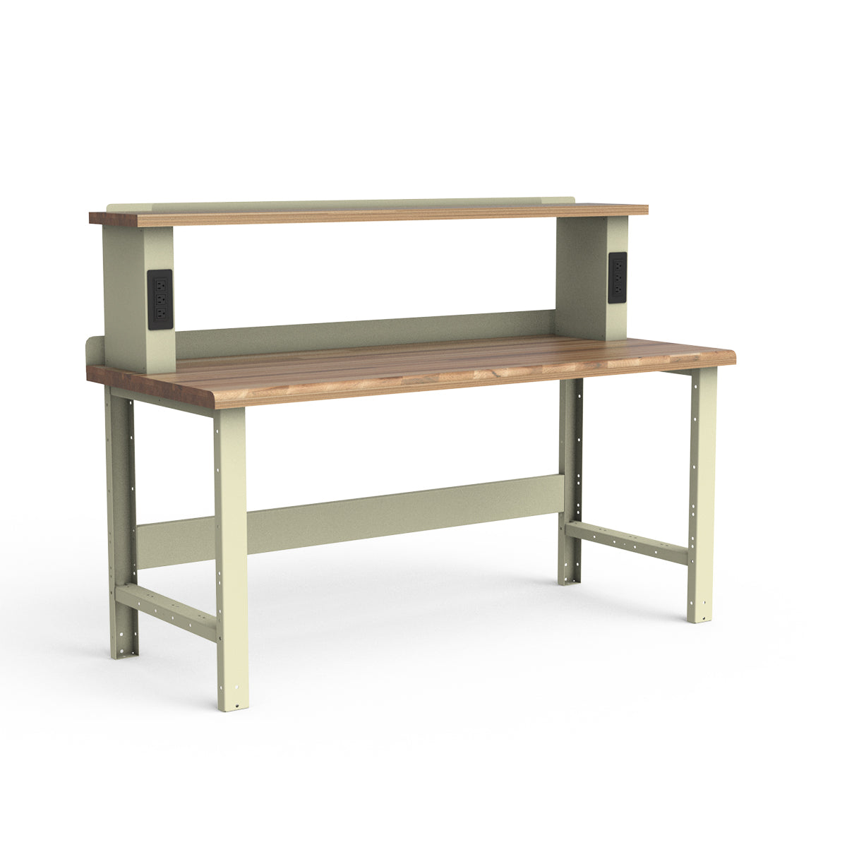 Stationary Workbench - 72"W x 30"D x 34"H - Laminated Wood Top
