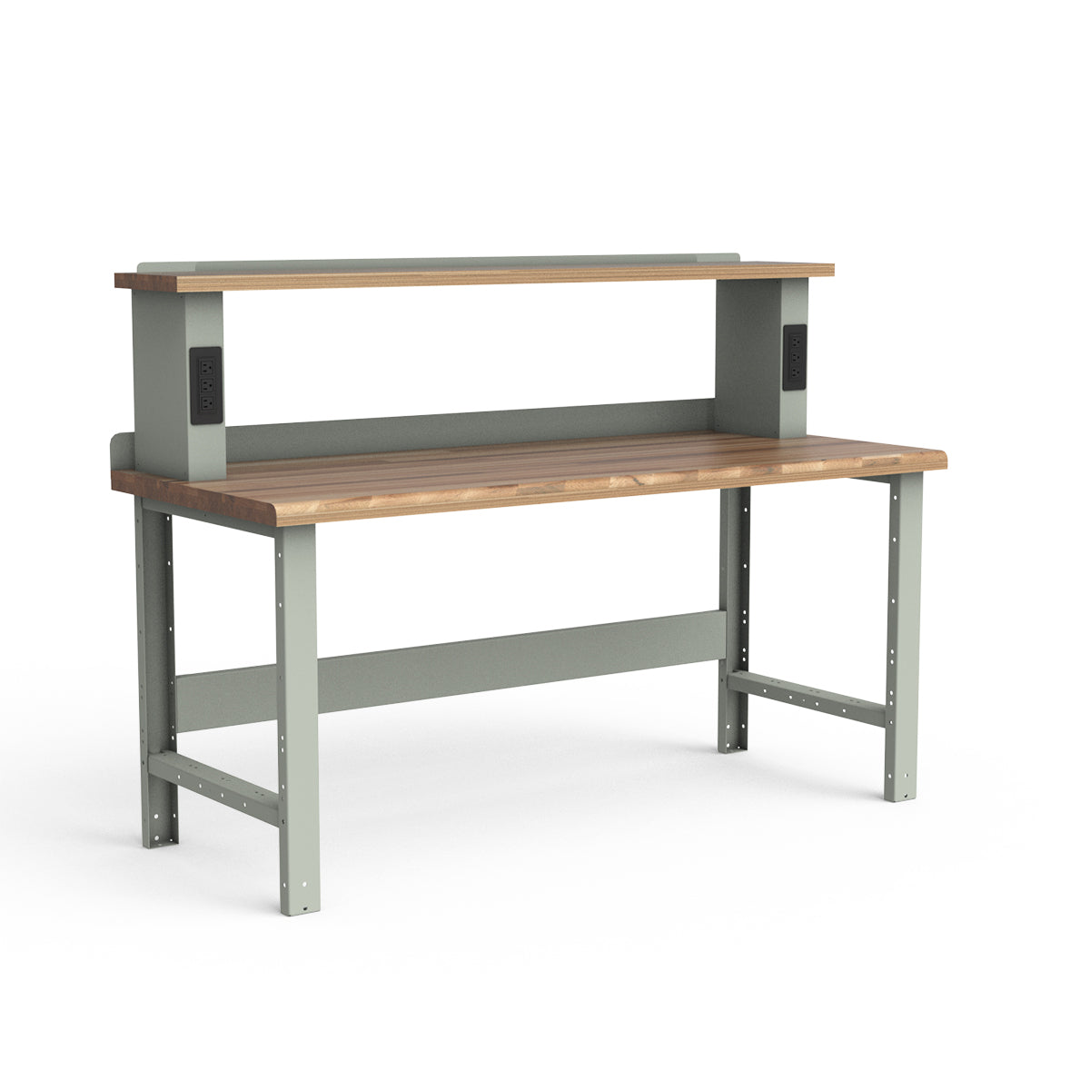 Stationary Workbench - 72"W x 30"D x 34"H - Laminated Wood Top