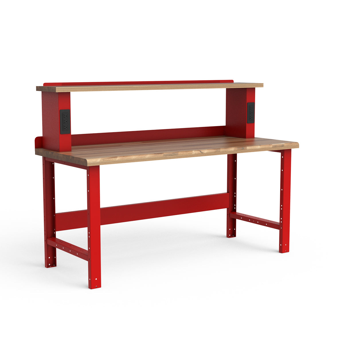 Stationary Workbench - 72"W x 30"D x 34"H - Laminated Wood Top