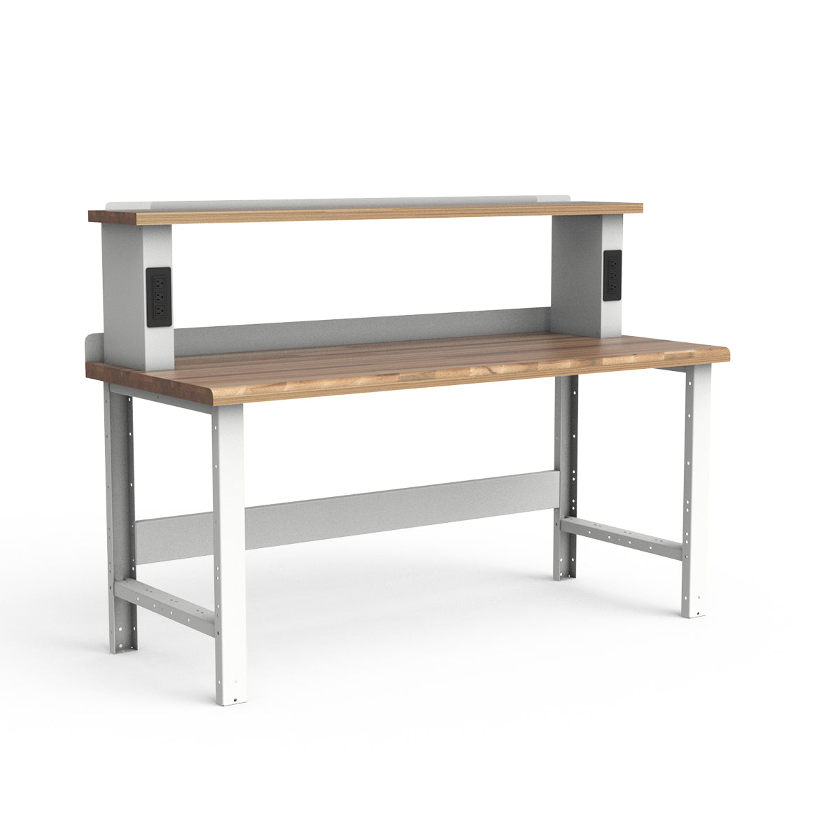 Stationary Workbench - 72"W x 30"D x 34"H - Laminated Wood Top