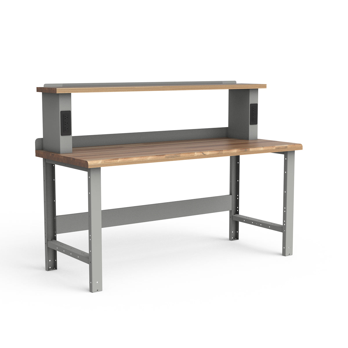 Stationary Workbench - 72"W x 30"D x 34"H - Laminated Wood Top