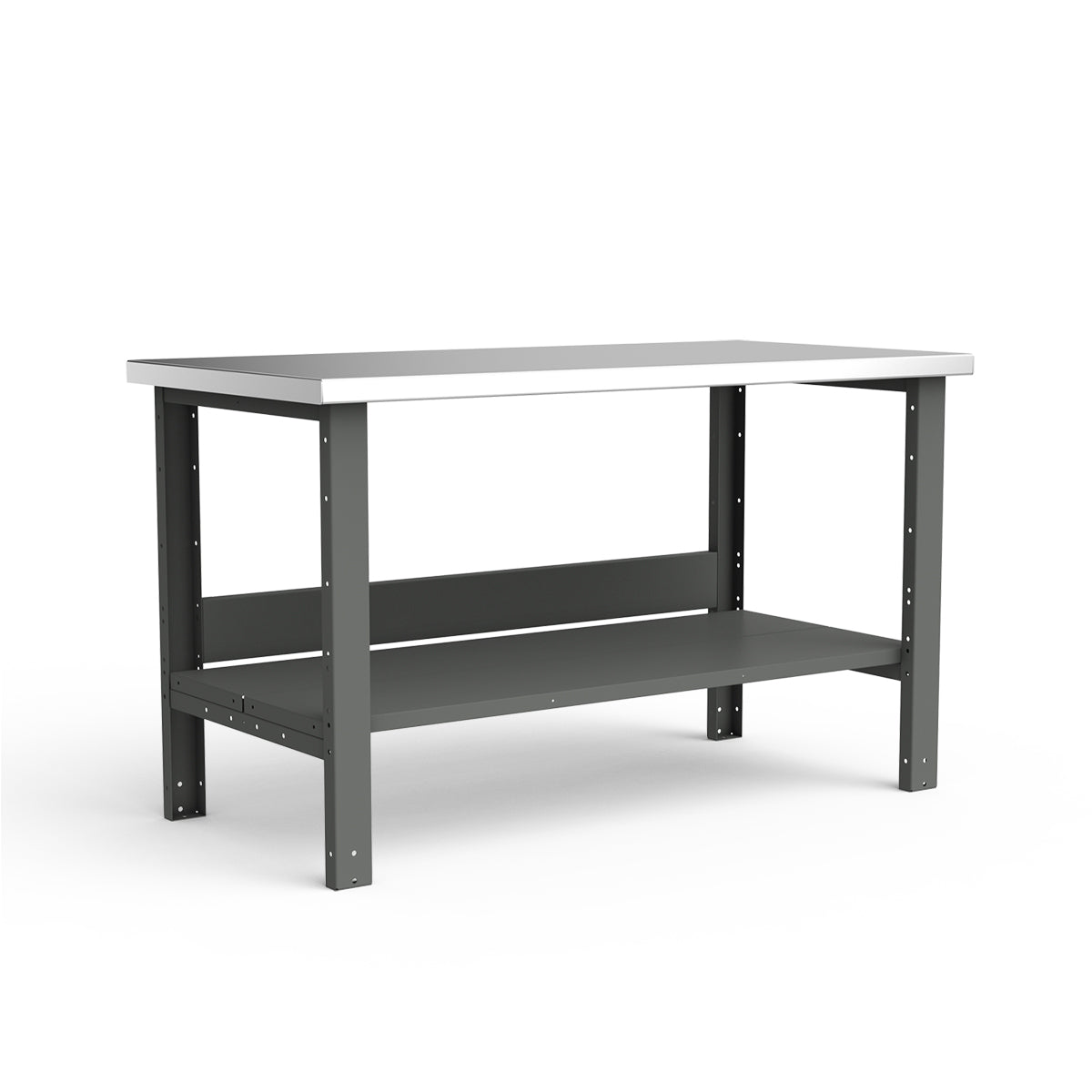 Stationary Workbench - 60"W x 30"D x 34"H - Stainless Steel Top