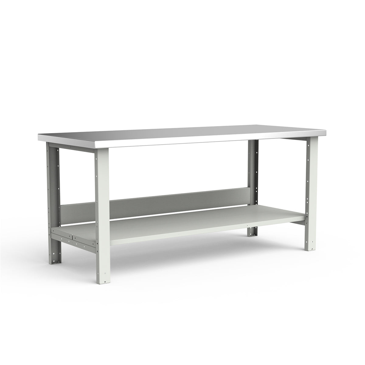 Stationary Workbench - 72"W x 30"D x 34"H - Stainless Steel Top