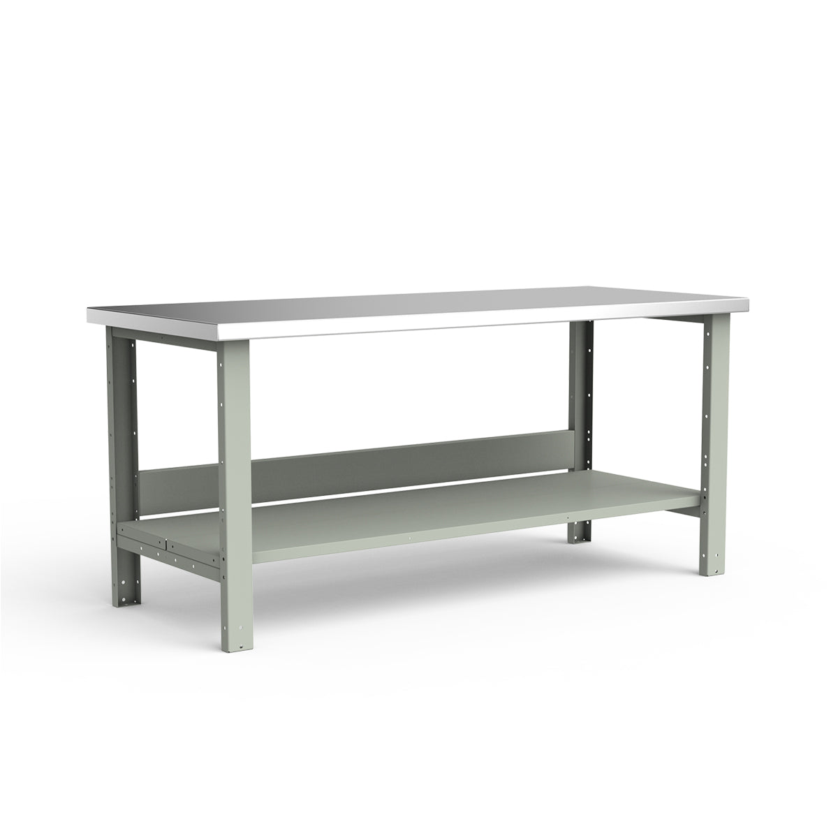 Stationary Workbench - 72"W x 30"D x 34"H - Stainless Steel Top