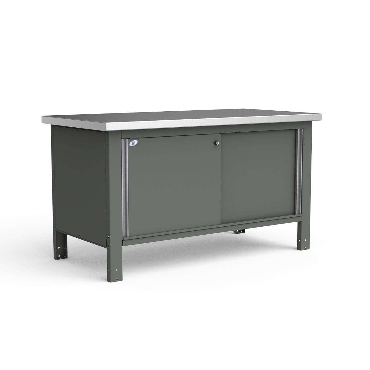 Stationary Workbench - 60"W x 30"D x 34"H - Stainless Steel Top