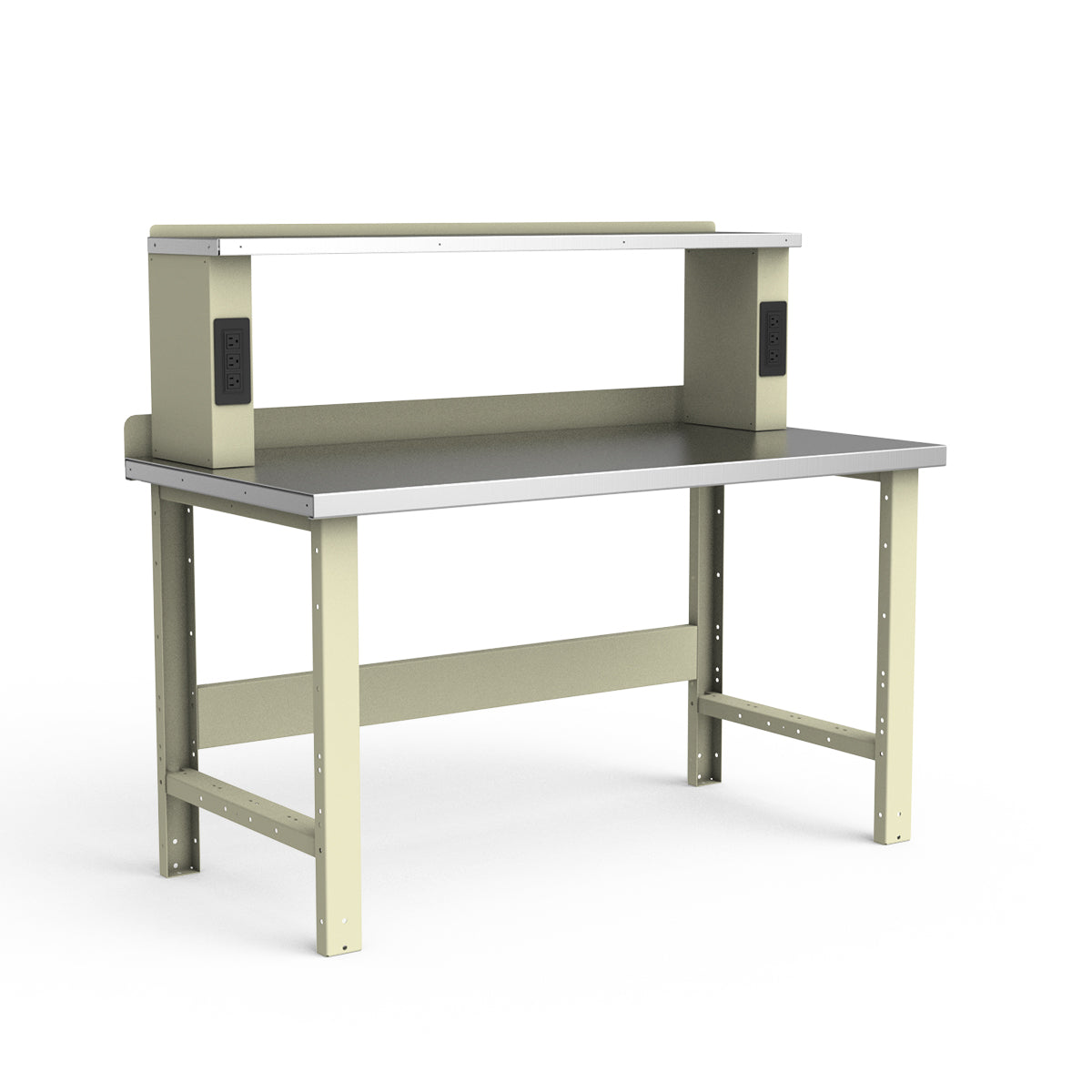 Stationary Workbench - 60"W x 30"D x 34"H - Stainless Steel Top