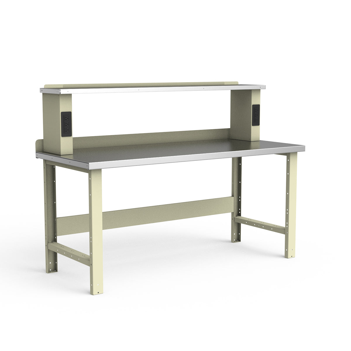 Stationary Workbench - 72"W x 30"D x 34"H - Stainless Steel Top