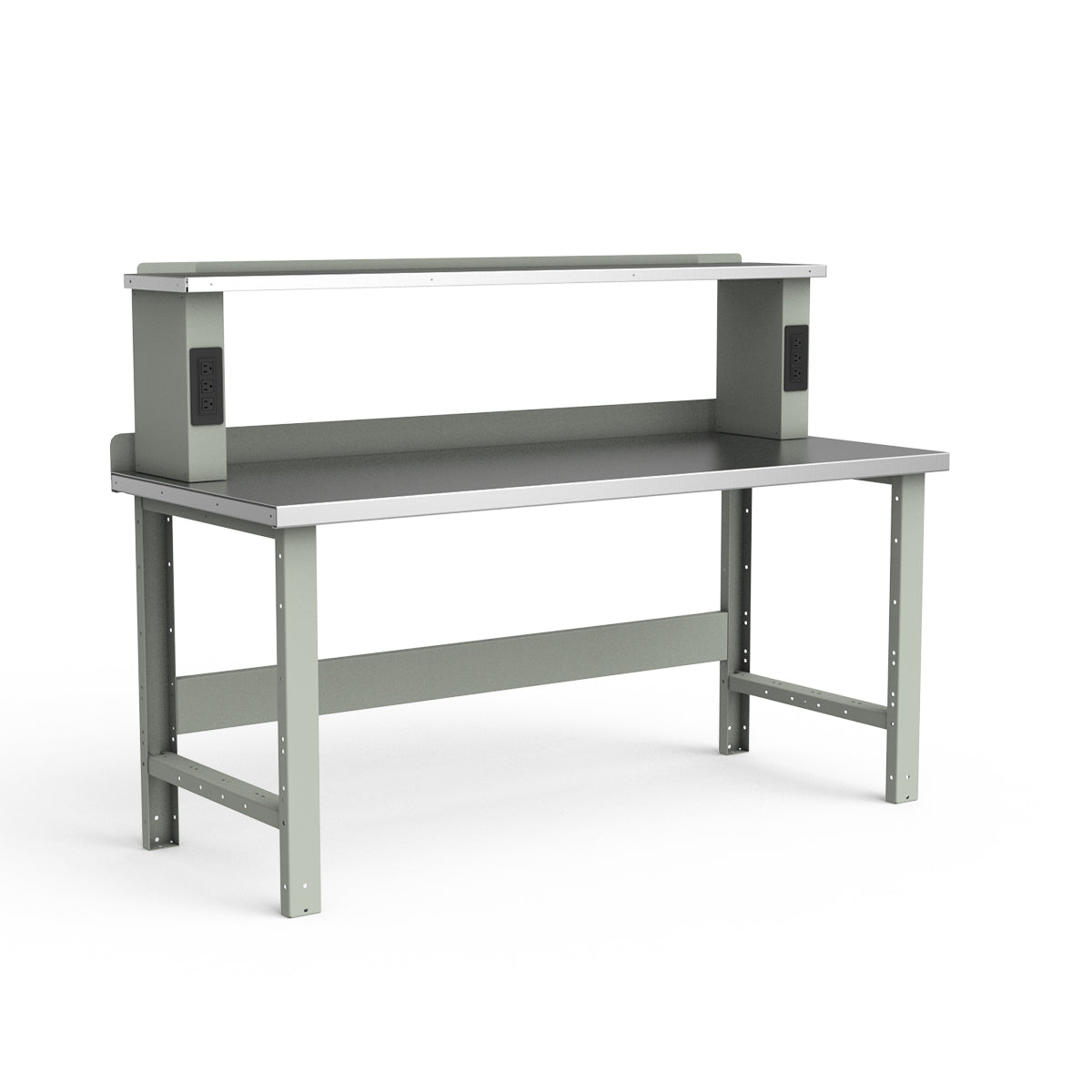Stationary Workbench - 72"W x 30"D x 34"H - Stainless Steel Top