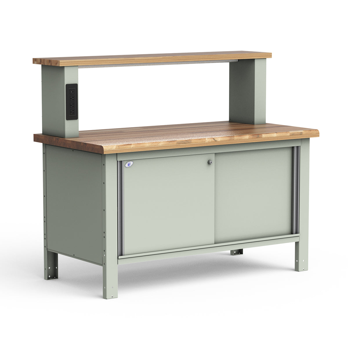 Stationary Workbench - 60"W x 30"D x 33 3/4"H - Laminated Wood Top