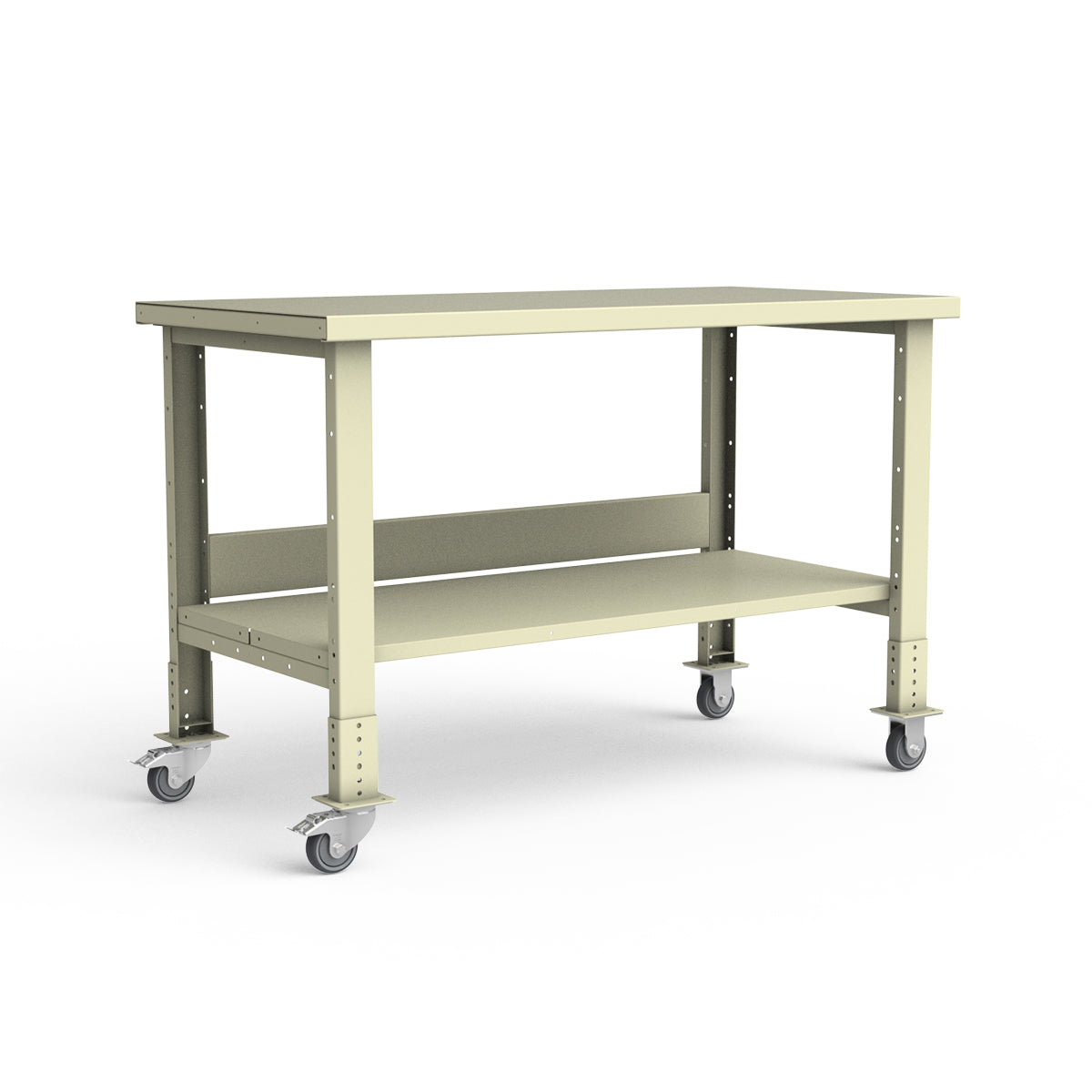 Mobile Workbench - 60"W x 30"D x 34 7/8"H - Painted Steel Top