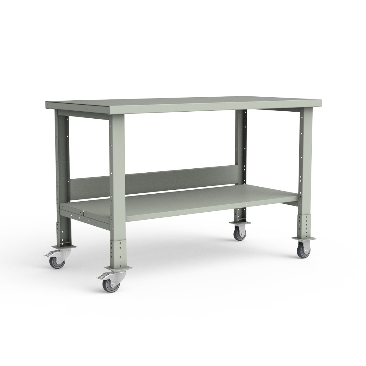 Mobile Workbench - 60"W x 30"D x 34 7/8"H - Painted Steel Top